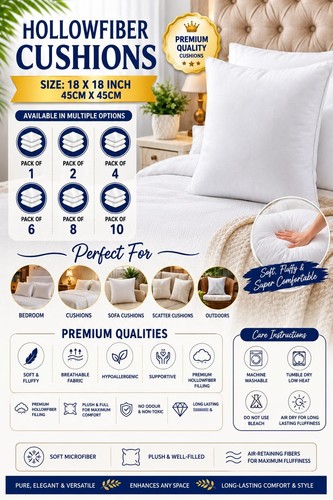 Hollowfiber cushion pads - pads, 18x18