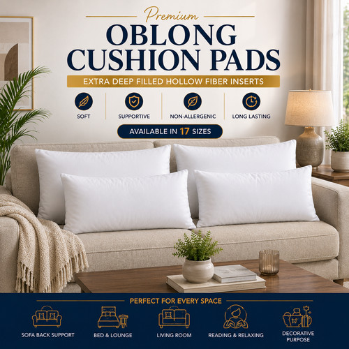 Oblong cushion pad rectangular - oblong,