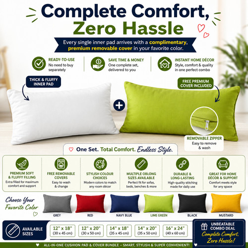 Oblong cushion inner - oblong,
