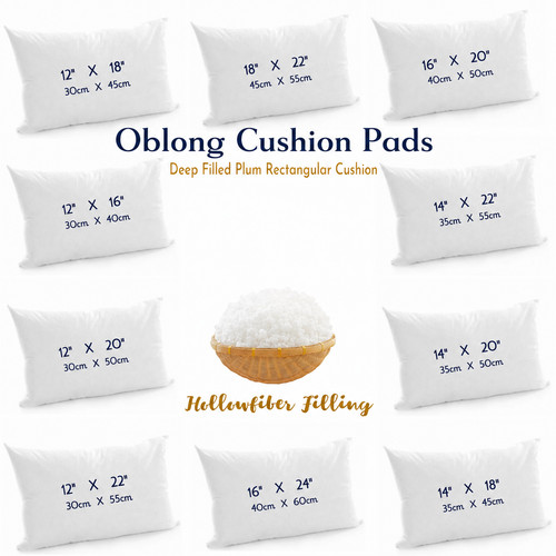 Oblong cushion pad - oblong, rectangular